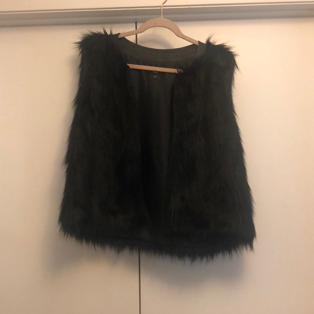Black fur vest